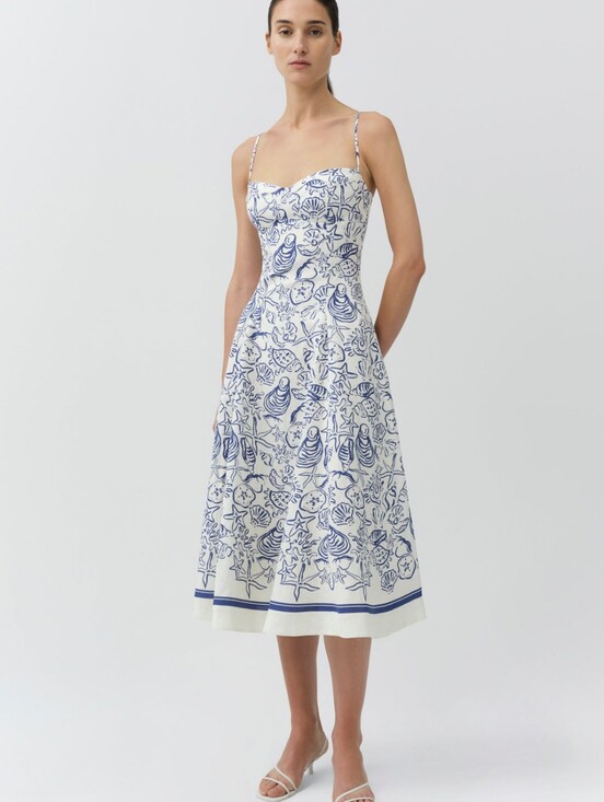 Simkhai Dresses & Skirts - Simkhai Analise Linen Bustier Midi Dress